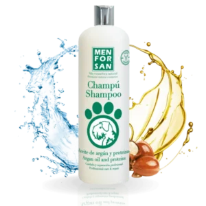 Menforsan- Champô de proteínas de seda e óleo de argão para cão 300ml
