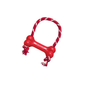Kong Goodie Bone with Rope- Osso de borracha com corda para cão