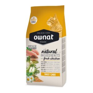 Ownat Classic Daily Care- Ração seca de frango para gato