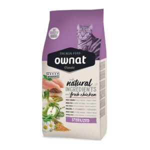 Ownat Classic Sterilized- Ração seca de frango para gato esterilizado