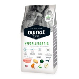 Ownat Care Hypoallergenic- Ração seca de peixe para gato com alergias
