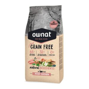 Ownat Grain Free Just Adult Frango- Ração seca sem cereais para gato