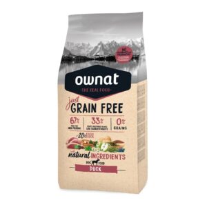 Ownat GF Just Adult Duck- Ração seca de pato sem cereais para cão (3 kg)