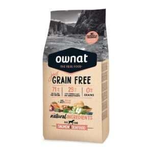 Ownat GF Just Salmon&Seafood- Ração seca de salmão e marisco sem cereais para cão