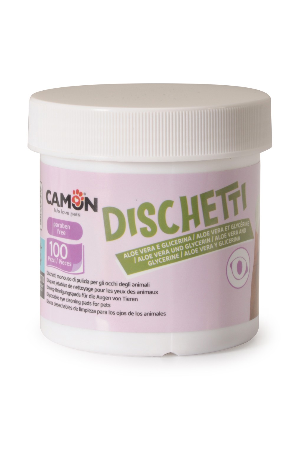 Camon- Discos descartáveis para limpeza ocular de cão e gato