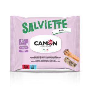 Camon- Toalhetes húmidos para olhos de Aloe Vera para cão e gato