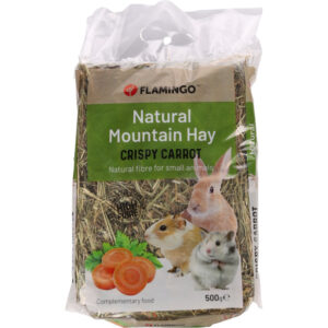 Flamingo- Feno de montanha com cenoura para roedores (500g)