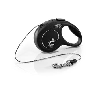 Flexi Classic- Trela com corda (preta)