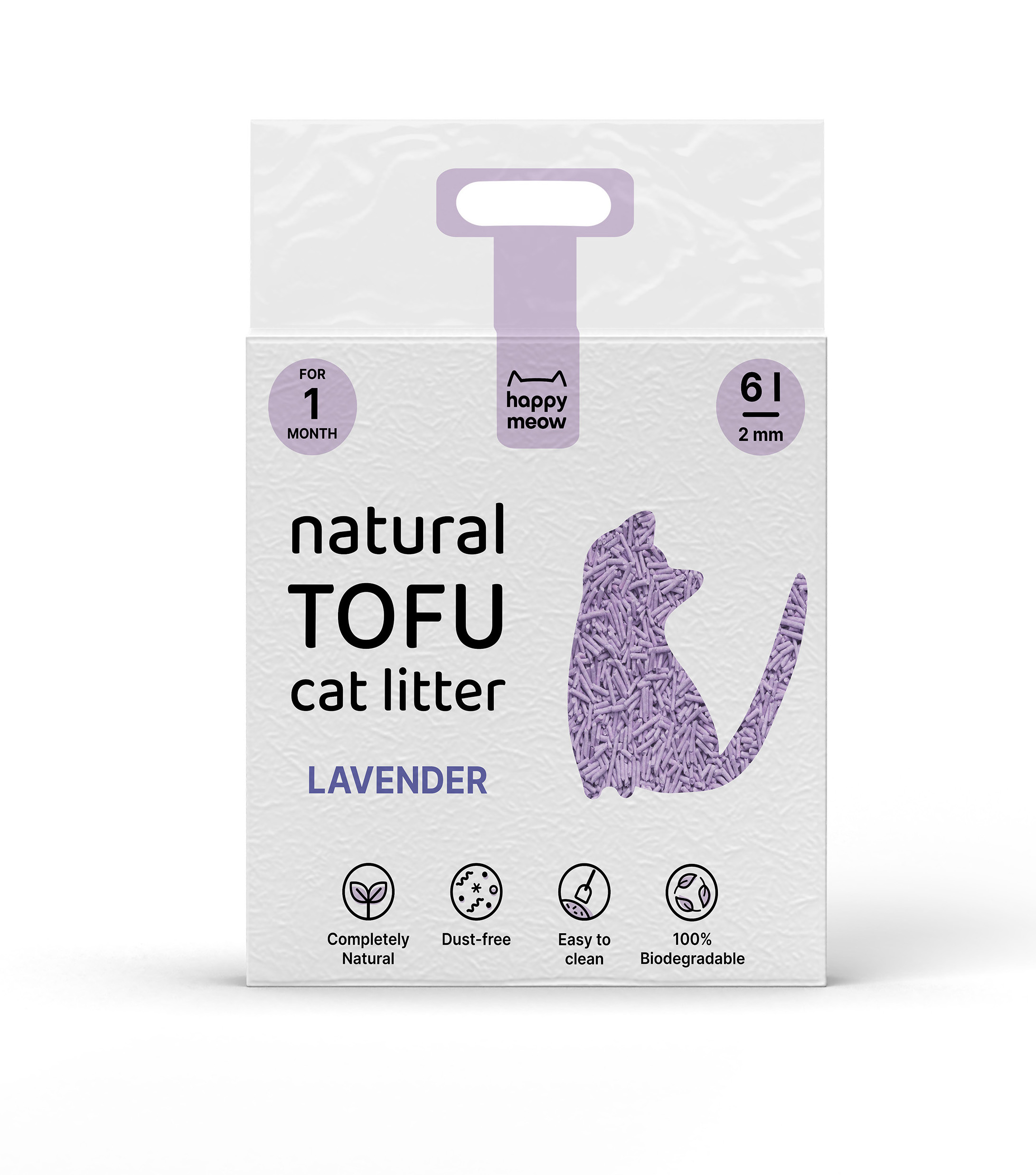 Happy Meow Lavanda- Areia aglomerante para gato (6L)