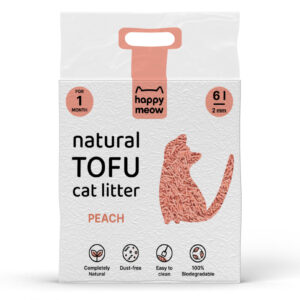 Happy Meow Pêssego- Areia aglomerante para gato (6L)