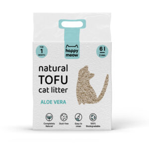 Happy Meow Tofu Aloe Vera- Areia aglomerante para gato (6L)