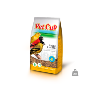 Pet Cup Saúde e Canto- Mistura de sementes para canários e aves exóticas (750g)