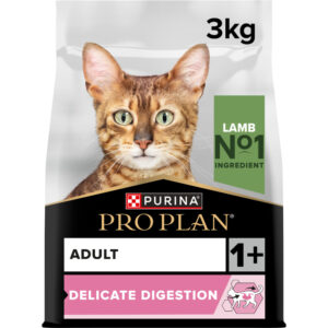Pro Plan Delicate Digestion- Ração seca de borrego para gato com sensibilidade digestiva (3kg)