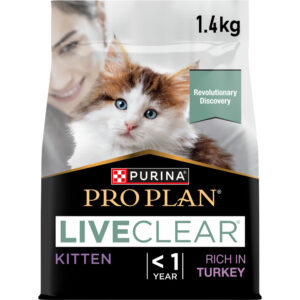 Pro Plan Live Clear- Ração seca de peru para gatinho para redução de alergénios (1,4kg)