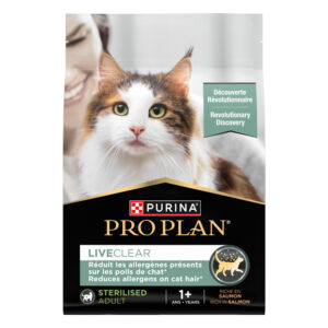 Pro Plan Live Clear- Ração seca de salmão para gato adulto esterilizado para redução de alergénios
