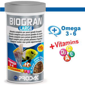 Prodac Biogran Large- Alimento granulado para peixe de tamanho grande (110g)