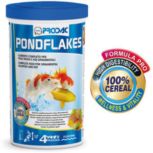 prodac-pond-flakes Prodac Pond Flakes- Alimento em flocos para peixes ornamentais de lago
