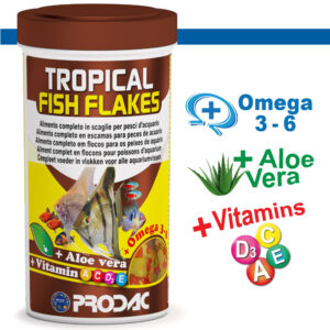 prodac-tropical-fish-flakes Prodac Tropical Fish Flakes- Alimento em flocos para peixes de aquário