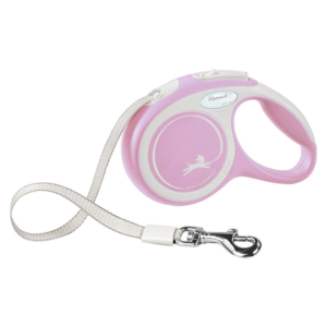Flexi New Comfort- Trela com fita (rosa claro)