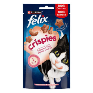 Felix Crispies- Snacks de salmão e truta para gato