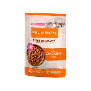 natures-variety-bites-in-gravy-chicken-kitten Nature's Variety Bites in Gravy- Pedaços em molho de frango para gatinho