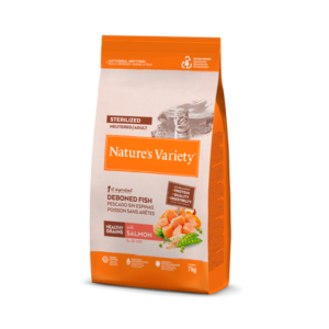 Nature's Variety Healthy Grain Sterilized- Ração seca de salmão para gato esterilizado