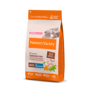 Nature's Variety Healthy Grain Kitten- Ração seca de peixe branco para gatinho