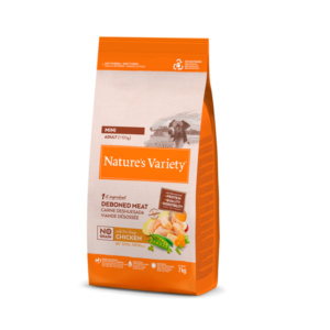 Nature's Variety No Grain Mini Adult- Ração seca de frango para cão adulto mini