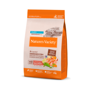 Nature's Variety No Grain Medium Puppy- Ração seca de salmão para cachorro médio
