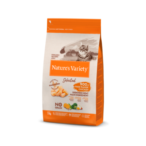 Nature's Variety No Grain Sterilized- Ração seca de frango para gato esterilizado