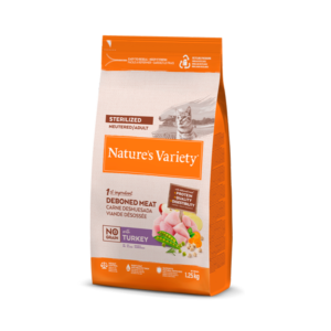 Nature's Variety No Grain Sterilized- Ração seca de peru para gato esterilizado