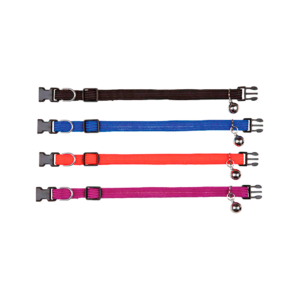 Trixie- Conjunto 4 coleiras nylon com elástico para gato