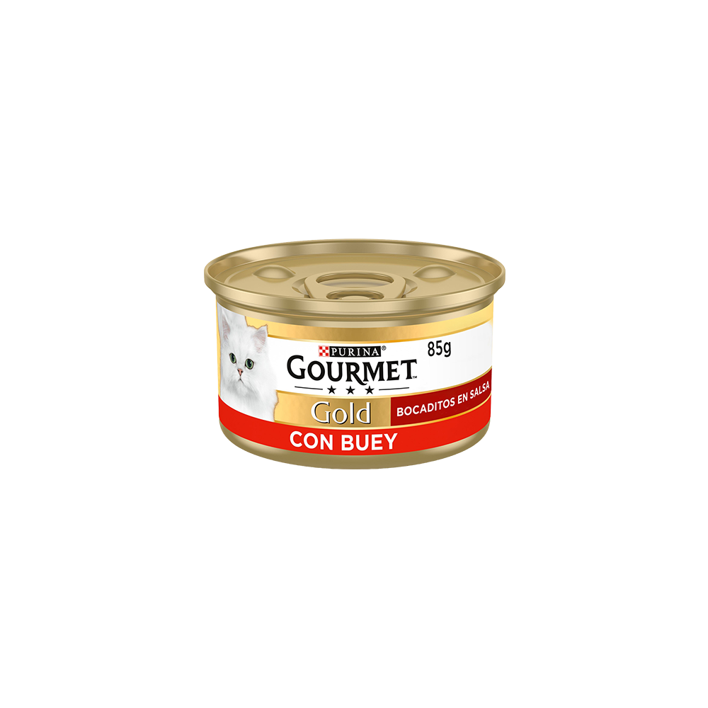 Gourmet Gold- Pedacinhos em molho com vaca para gato