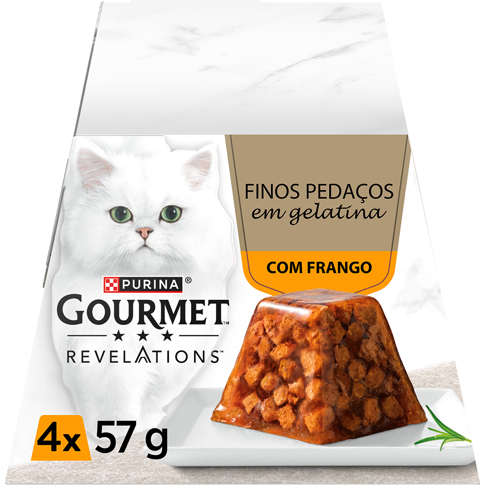 Gourmet Revelations- Finos pedaços em gelatina de frango para gato