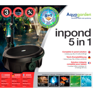 Aquagarden- Kit completo Inpond 5 em 1 3000 para lagos