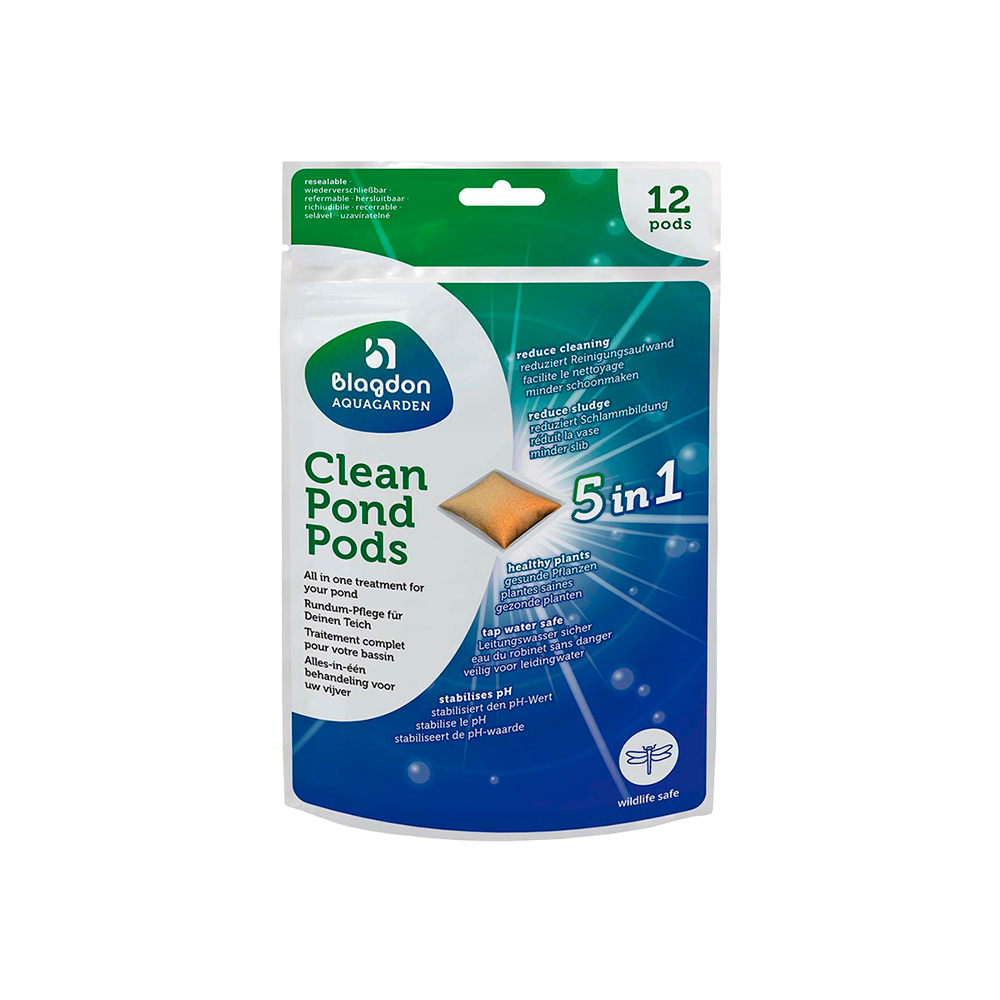 Aquagarden Clean Pond Pods- Tratamento 5 em 1 para lago