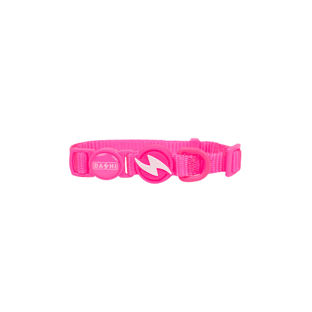 Dashi- Coleira Neon Pink para gato