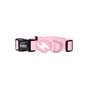 Dashi- Coleira Solid Baby Pink para cão